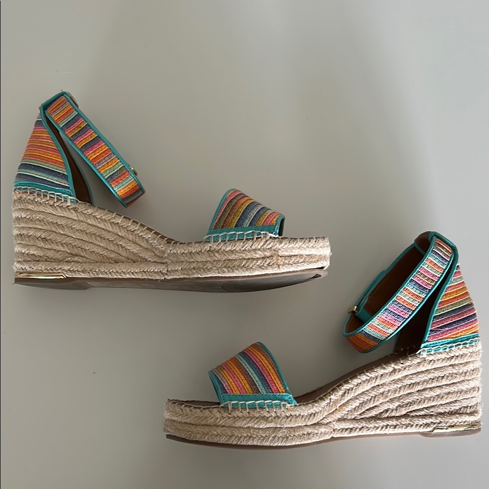 Colorful Espadrille Wedge Sandals